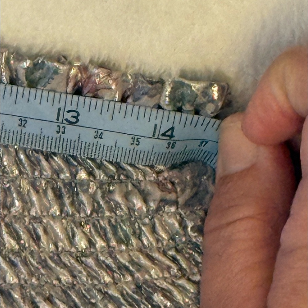 Free People “In A Bubble” Metallic Tiered Mini Skirt. EUC - - Picture 11 of 14